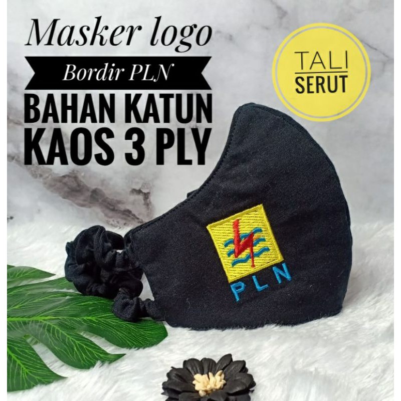 Masker PLN Logo Bordir