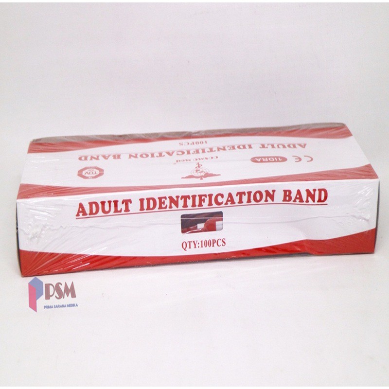 ID Band Adult Red / Gelang Identitas Pasien Dewasa Merah - Cosmo