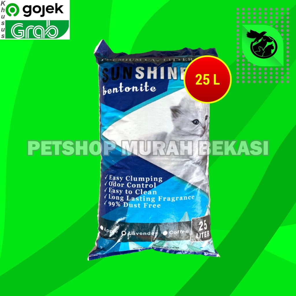 GOSEND Pasir Kucing Gumpal Wangi Clumping Sunshine Bentonite 25 Litter