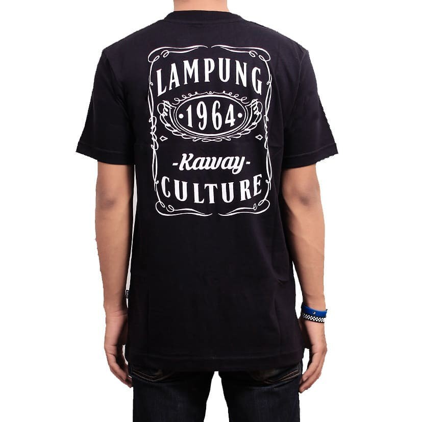 KAOS T-SHIRT PRIA/WANITA - KAWAY JACKCOOL BLACK