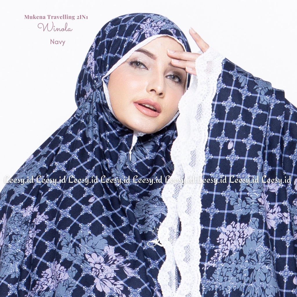 Geembe.id -  Mukena Dewasa  Rayon Travelling 2IN1 Winola mukena cantik,mukena elegan,mukena adem,muk