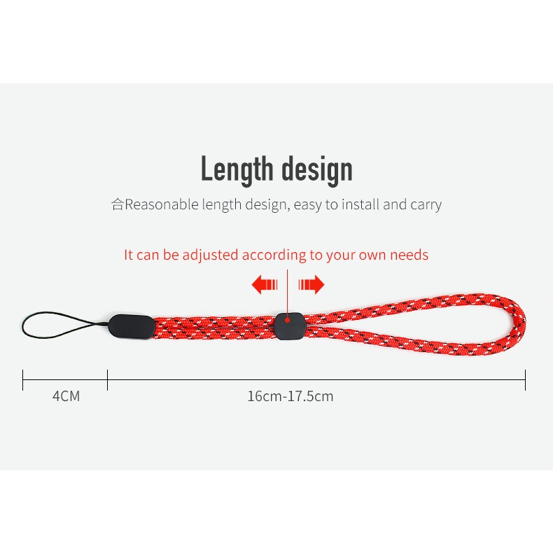 Paracord Lanyard Finger Strap Tali Gantungan HP Bahan Nylon