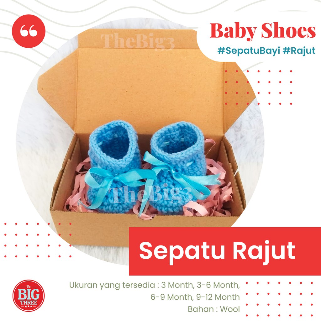 Sepatu Kaos Kaki Rajut Bayi Newborn Cowok Laki Laki - Tosca Grey Rajutan Handmade PO