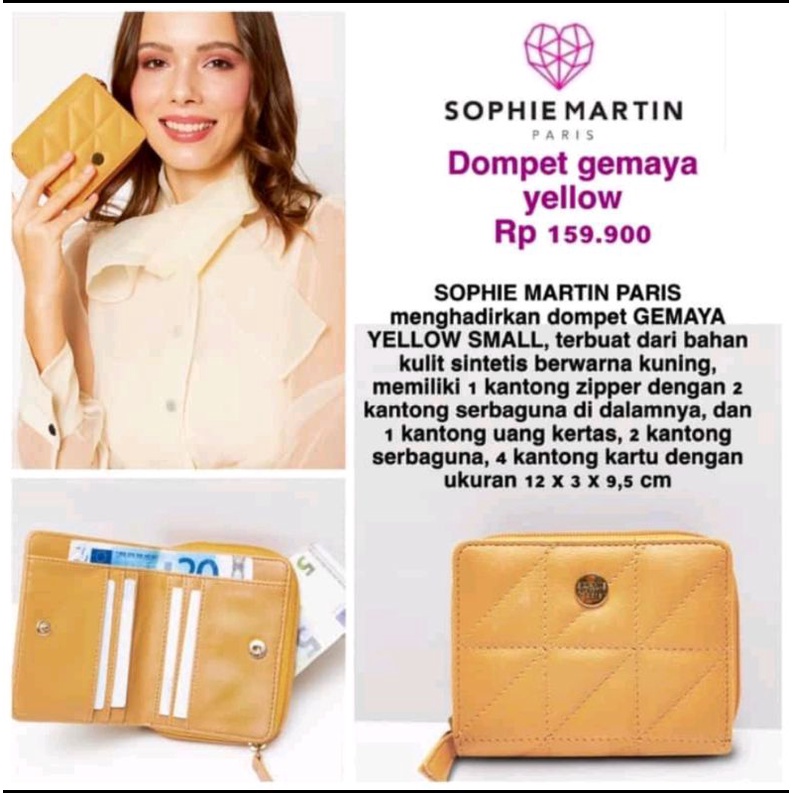 DOMPET KECIL GEMAYA YELLOW SOPHIE PARIS