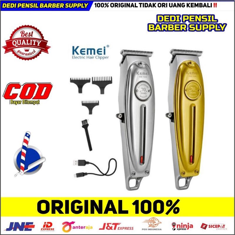 KEMEI KM-1949 DETAILER TRIMMER ORIGINAL ALAT CUKUR ELEKTRIK CLIPPER CAS TANPA KABEL PANGKAS RAMBUT B