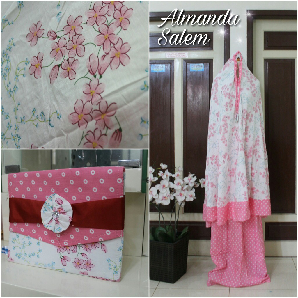 Mukena Bali Almanda Pink, Mukena Katun