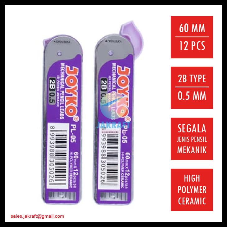 

Isi Refill Pensil Mekanik Joyko Kenko Pl-05 2B 0.5 Mm Ecer Grosir Kode 1205