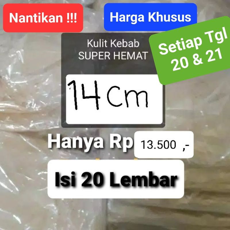 Kulit Kebab Harga Super Hemat 14 Cm Isi 20 Lembar Tortila Enak Tortilla Top Kebab Frozen