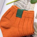 HaiWai COD Kaos Kaki Ankle Murah Semata Kaki Motif Garis Fashion Pria Wanita Import U16-ORANGE