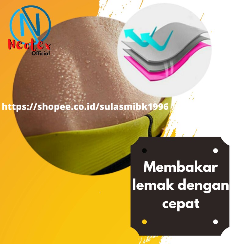 Celana Pengecil Perut Paha Korset Pelangsing Wanita Pembakar Lemak Bahan Neotex