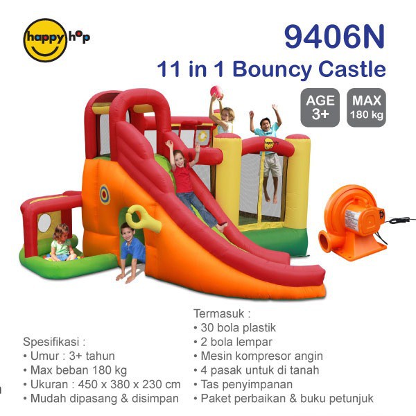 Happy hop 9406N 11 in 1 bouncy castle