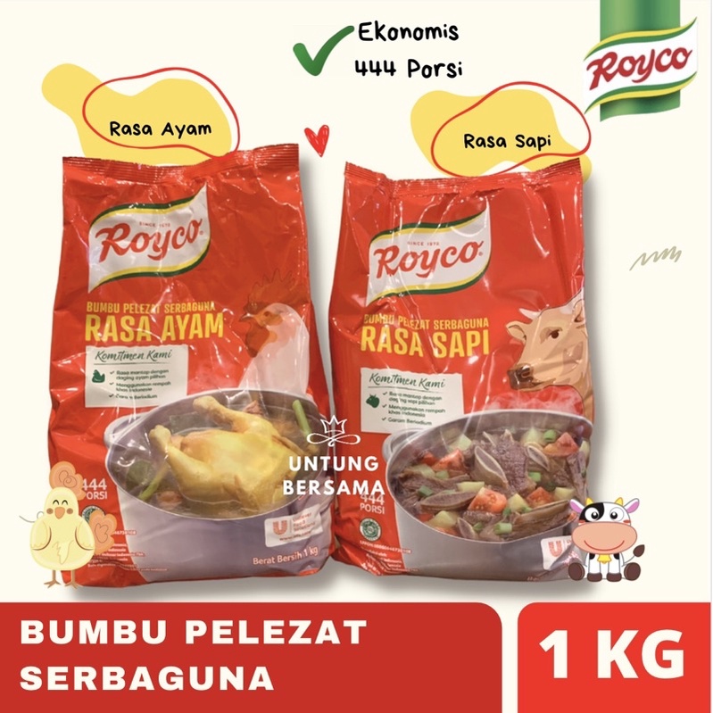 ♥️ UB ♥️ ROYCO BUMBU PELEZAT SERBAGUNA 1 KG RASA AYAM RASA SAPI