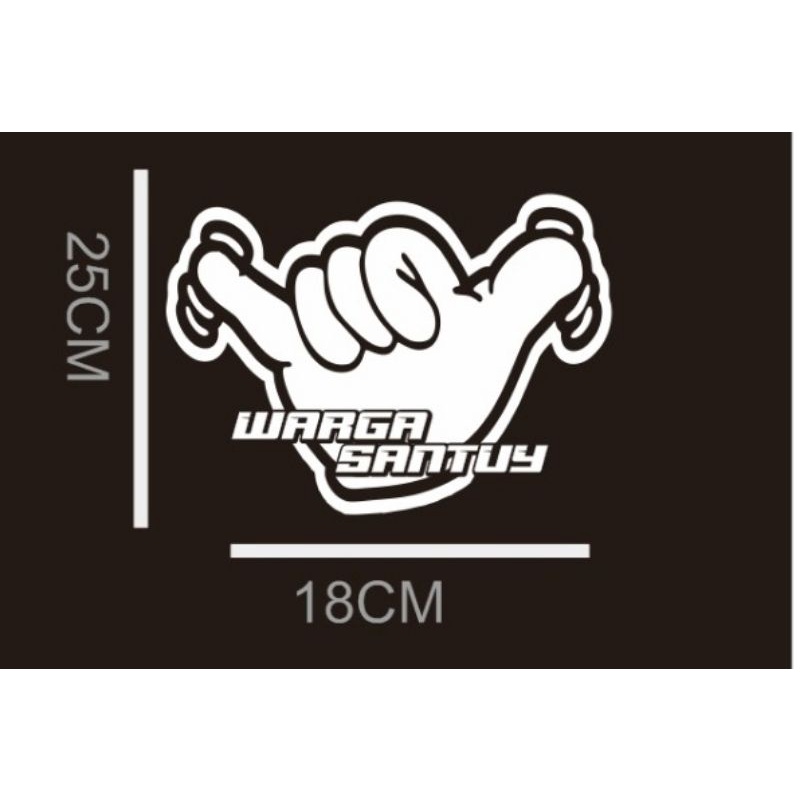 stiker emot tangan kaca truk ,L300 dan carry