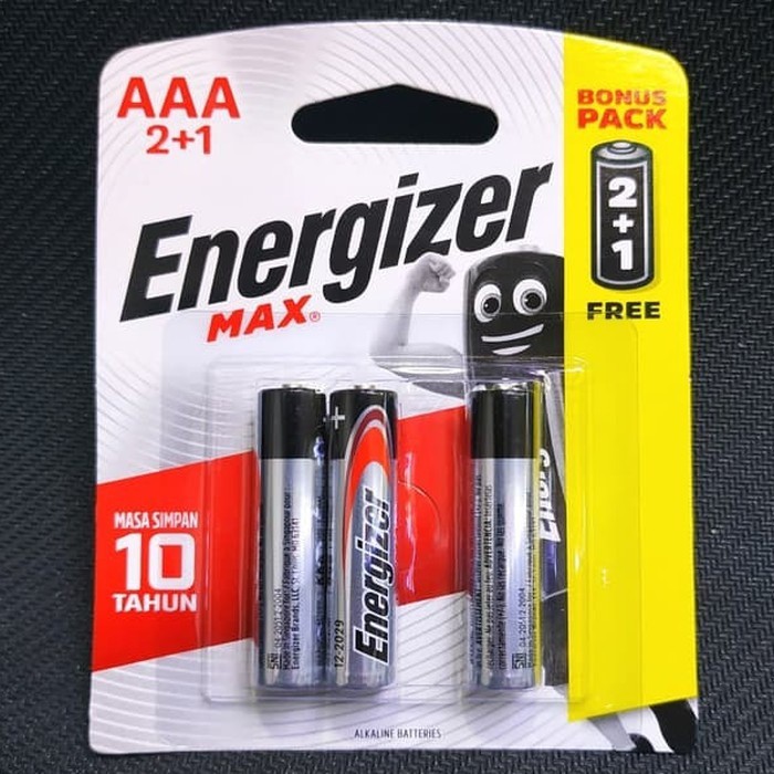 2 PCS ENERGIZER MAX POWER SEAL E92 BATERAI ALKALINE 1.5V AAA LR03 ISI 3