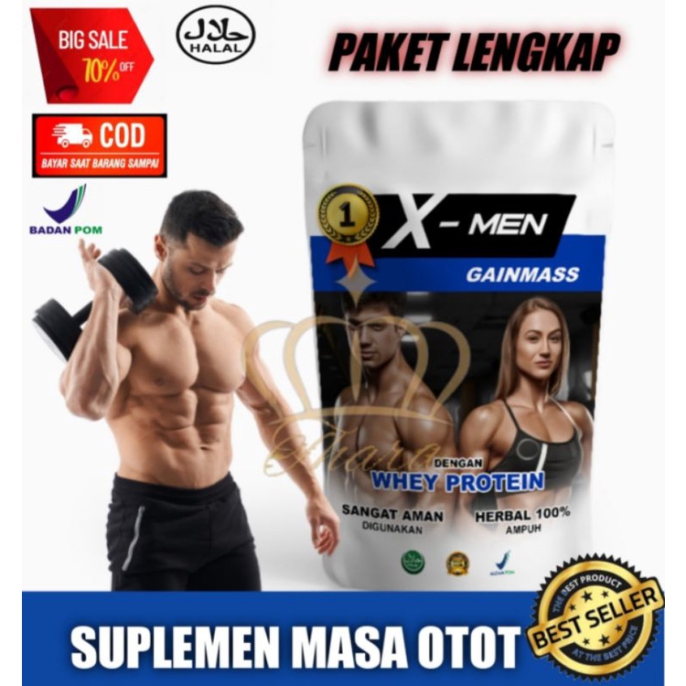 

Suplemen masa otot susu bubuk X menGainmass/penambah nafsu makan/Suplemen penggemuk Badan.