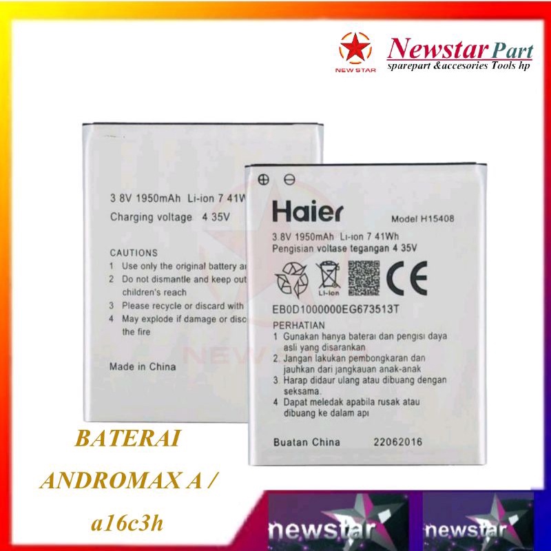BATERAI ANDROMAX B A26C4H ORI SMARTFREN A26C4H h15408  BATRE BATERY