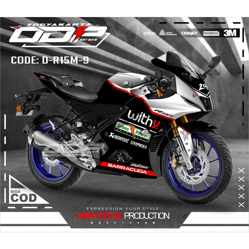 DECAL STIKER R15M V4 V1 V2 V3 V4 DECAL MOTOR R15M YAMAHA DECAL TERBAIK TERLARIS DAN KULITAS TERBAIK 