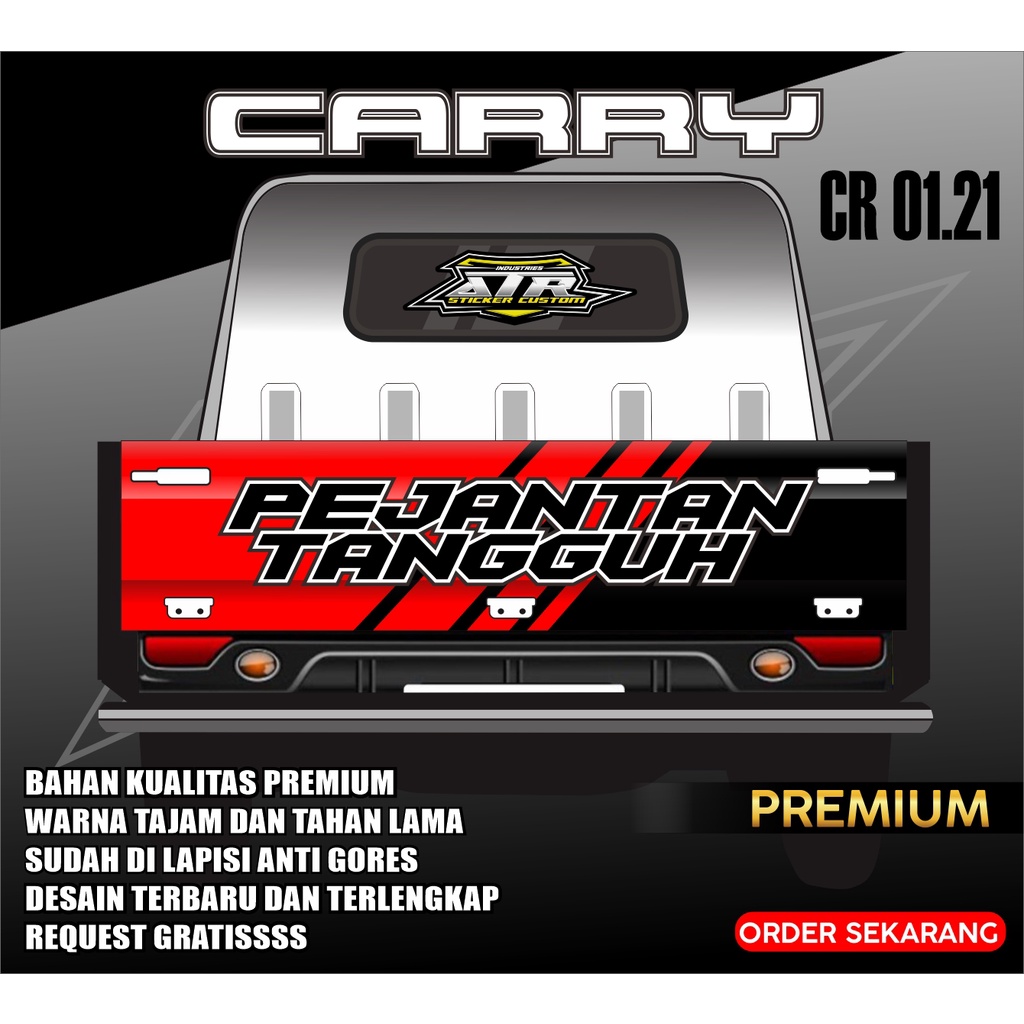 STICKER CARRY PICK UP / STIKER BAK BELAKANG CARRY / Sticker Pintu Belakang Pick Up Mega Carry 01.21