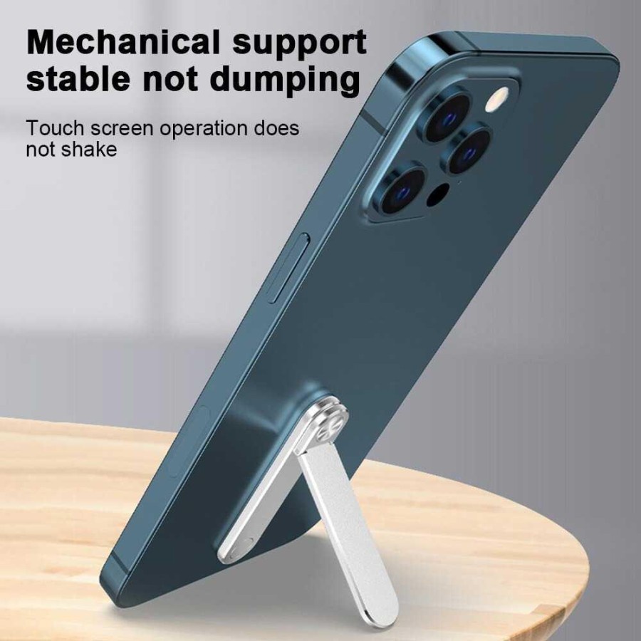 Smartphone Stand Holder Foldable Aluminium - R22 - Silver