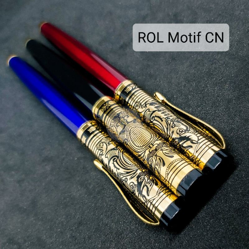 

Pen Rollerball ROL Motif CN l Elegan , Fancy Metal, bisa Grafir Nama dan atau Logo