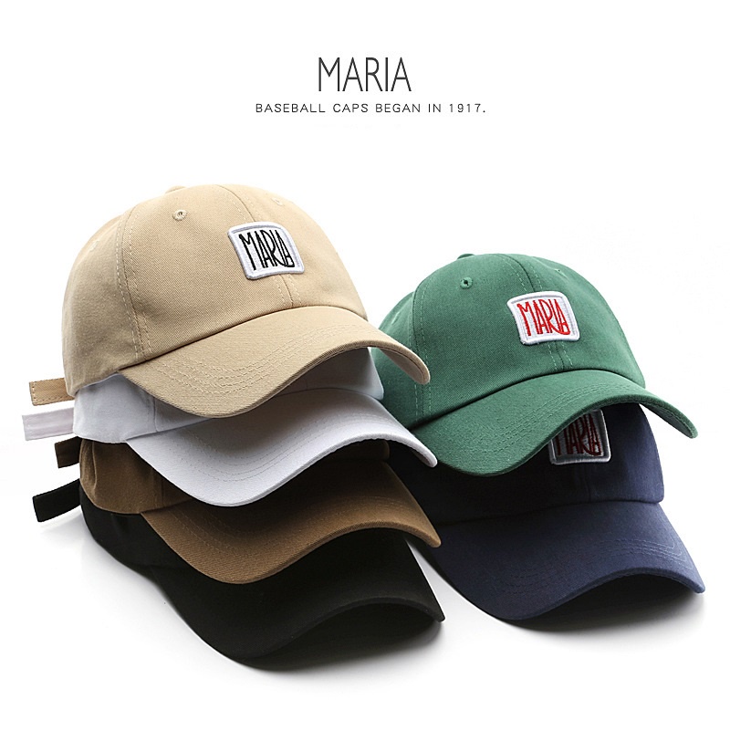 NEXTSTOP-181 Unisex Hat Vintage Lembut Bordir Maria Baseball Cap