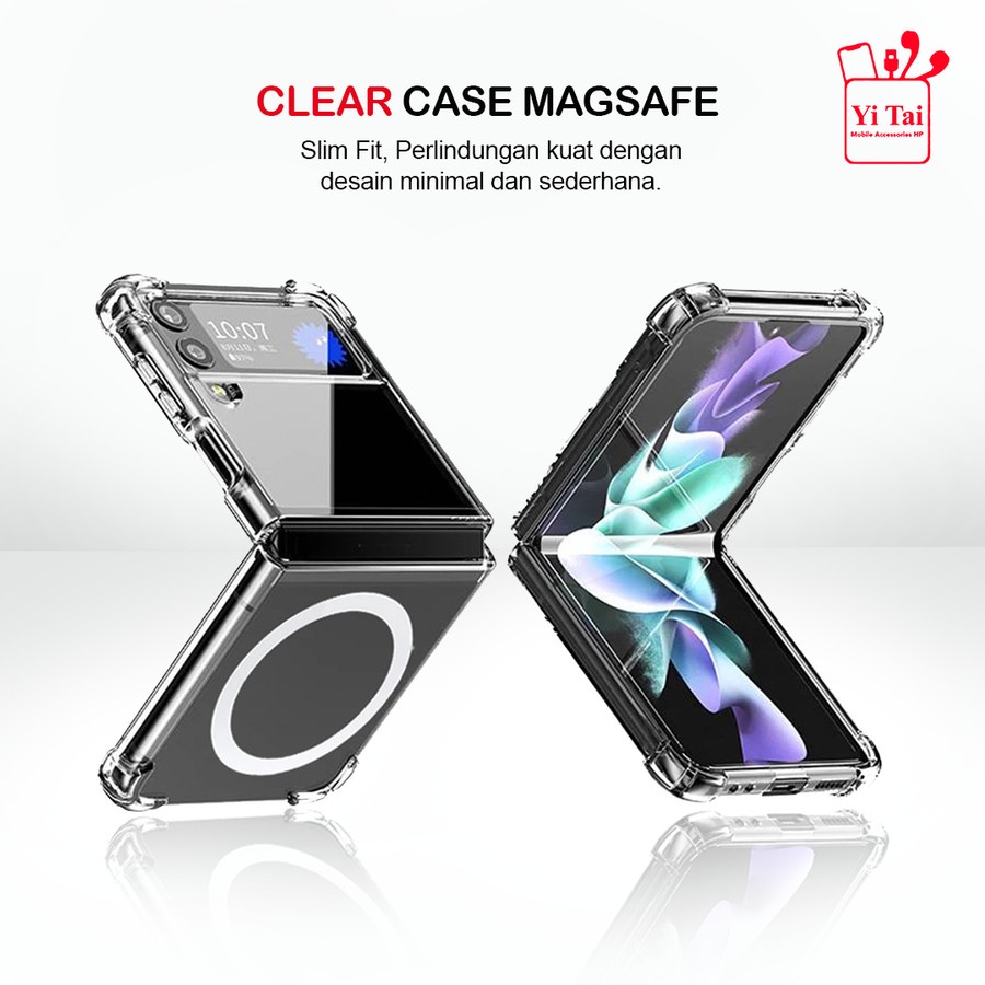 CASE SAMSUNG Z FLIP 4 - CLEAR CASE MAGSAFE SAMSUNG Z FLIP 4 Z FLIP 3 - BDC