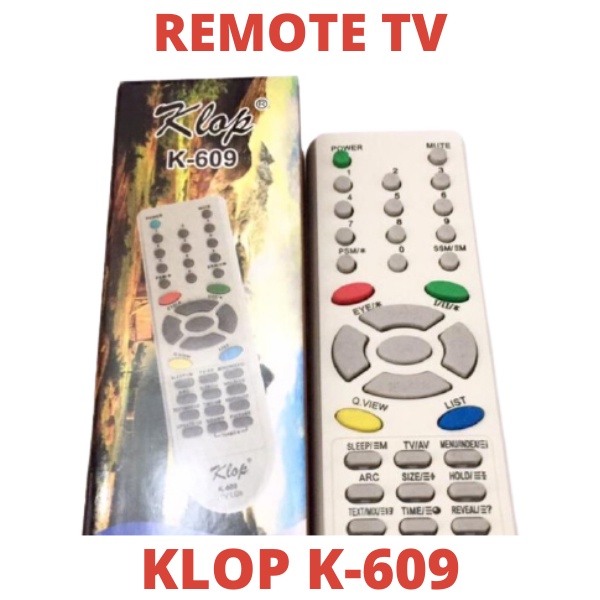 REMOTE TV KLOP K-609 REMOT TIVI TIPI TEVE RIMOT RIMOTE K609 TABUNG LED LCD PLASMA LAYAR DATAR