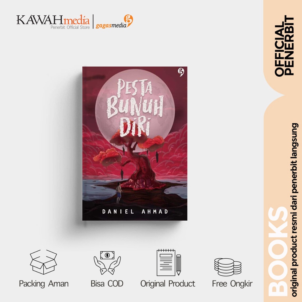 Buku Novel Horor - Pesta Bunuh Diri - Daniel Ahmad - Gagasmedia