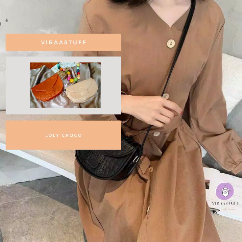 Tas wanita croco /Tas croco murah /Tas motif croco