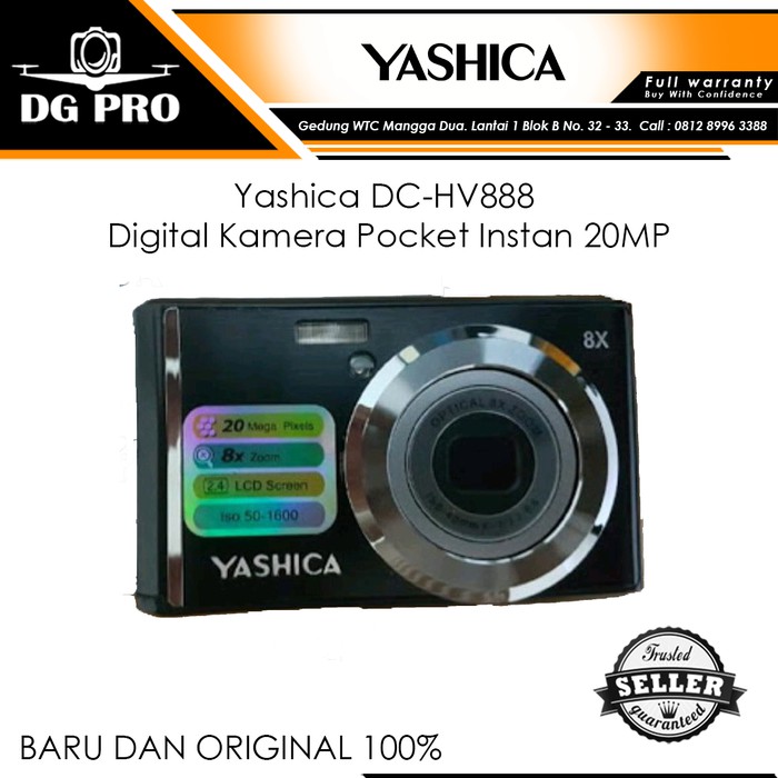Yashica DCHV888 Digital Kamera Pocket Instan 20MP