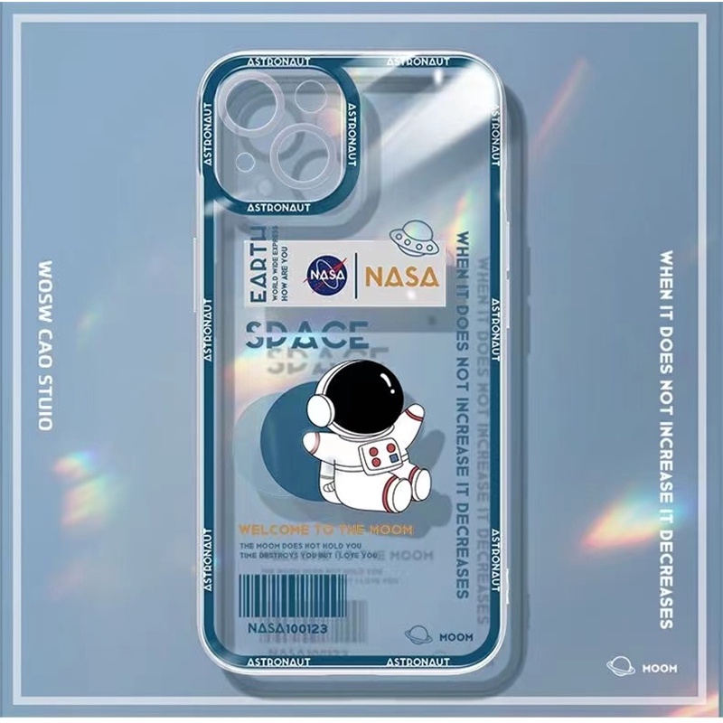 Soft Case Tpu Motif Kamera Astronot Untuk Iphone 13 12 11 Pro Max 12 13 Mini X Xs max XR 7 / 8 / Se 2020 7plus / 8plus