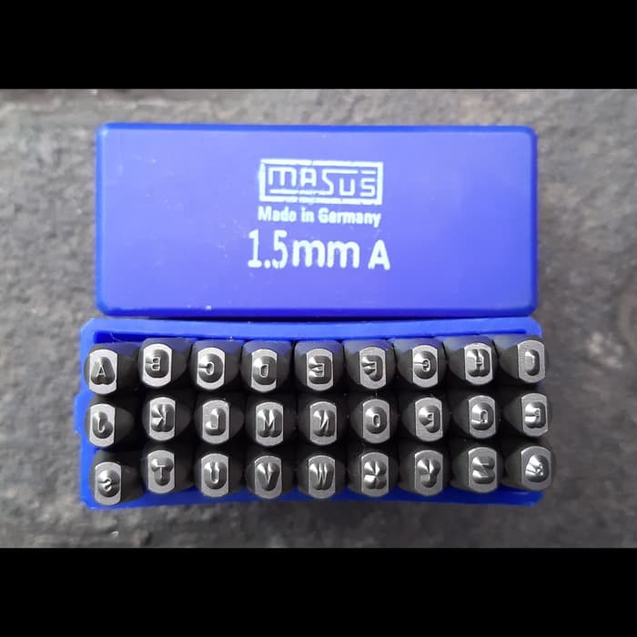 

Promo KETOK HURUF (A-Z) ukuran 1.5mm / LETTER (A-Z) STAMP PUNCH MERK MASUS