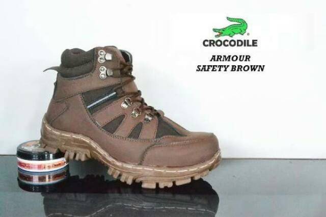 Sepatu Boots Pria Crocodile Ujung besi Haiking Offrood