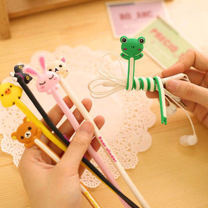 penglilit kabel karakter lucu buat earphone hokkyshop