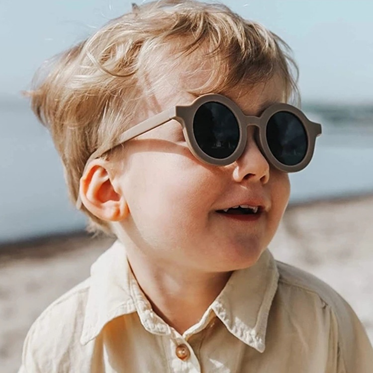 2021 new children's round frosted fashion children's sunglasses for men and women