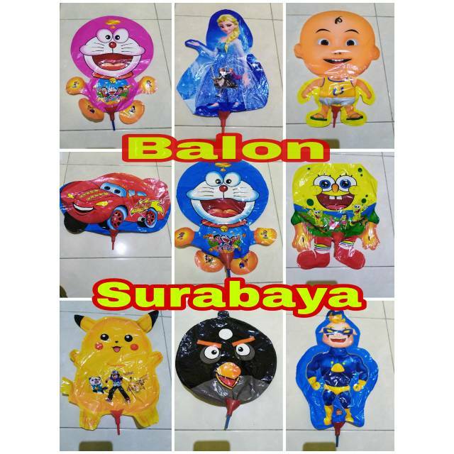 Balon Foil Karakter + Stik