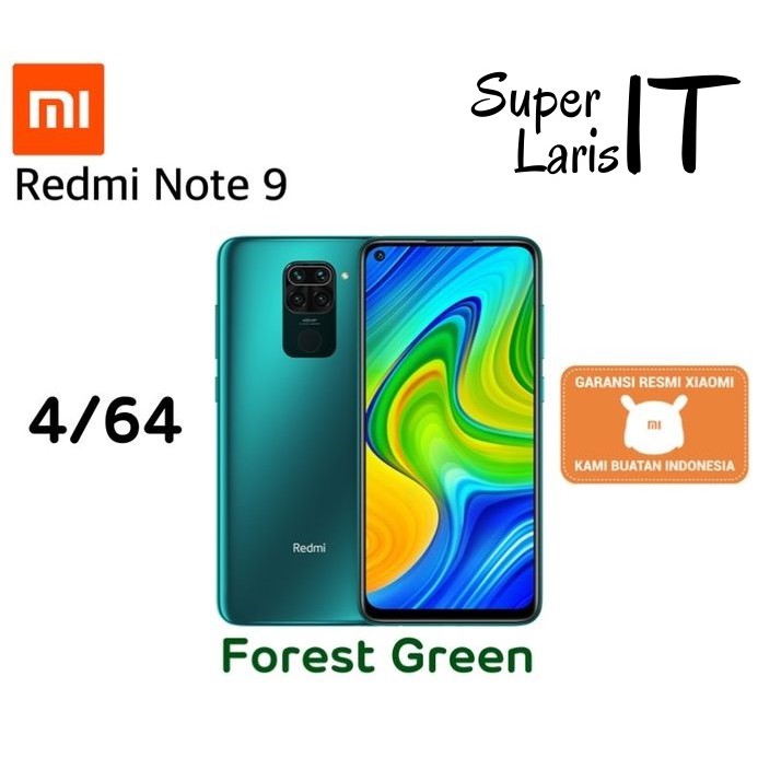 Handphone Xiaomi Redmi Note 9 4gb 64gb Resmi Indonesia