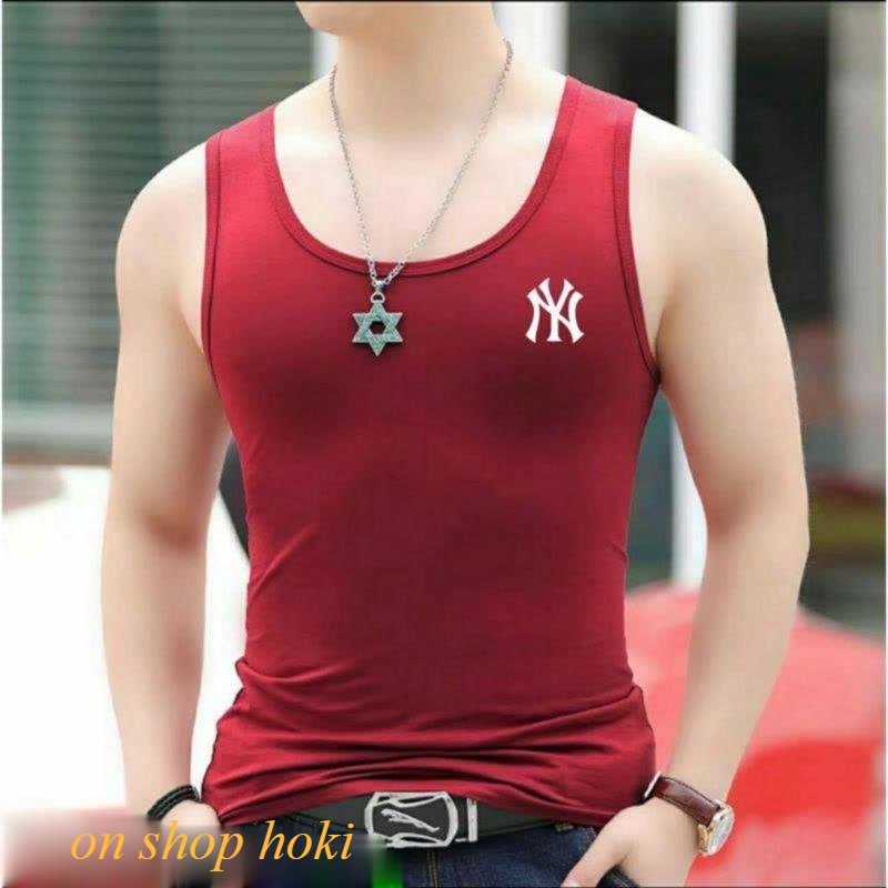 SINGLET DEWASA (NY) SINGLET PRIA NY SINGLET COWOK SIMPLE COTTON COMBED