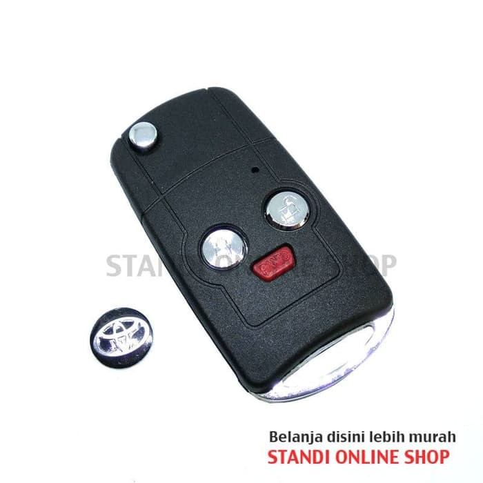 Casing Kunci Lipat FlipKey Toyota Innova Fortuner Yaris 3 Tombol