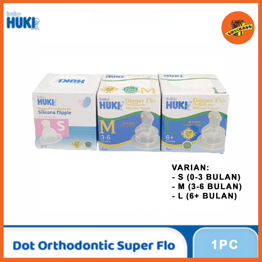 DOT EMPENG BAYI HUKI ORTHODONTIC SILICONE BIGGER FLO NIPPLE 1PC