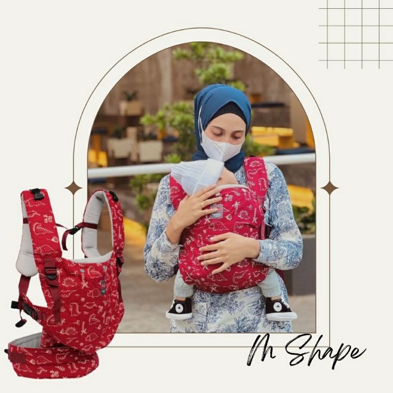 Lxi DGG 4249 GENDONGAN DIALOGUE BABY MODEL HIPSEAT 4 POSISI SERI DINO