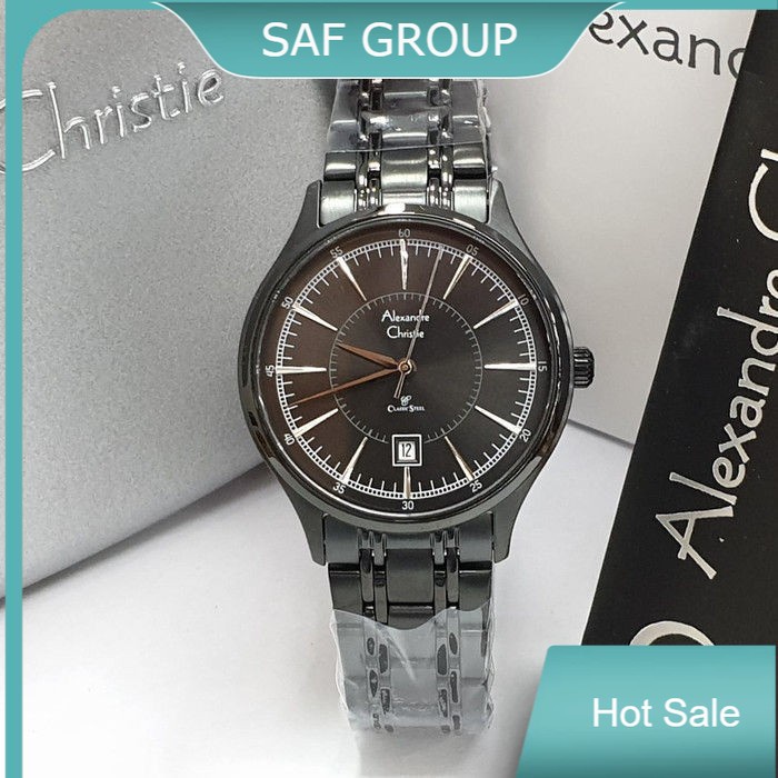 JAM TANGAN WANITA ALEXANDRE CHRISTIE AC 8553 / AC8553 FULL BLACK ORIGINAL by plp
