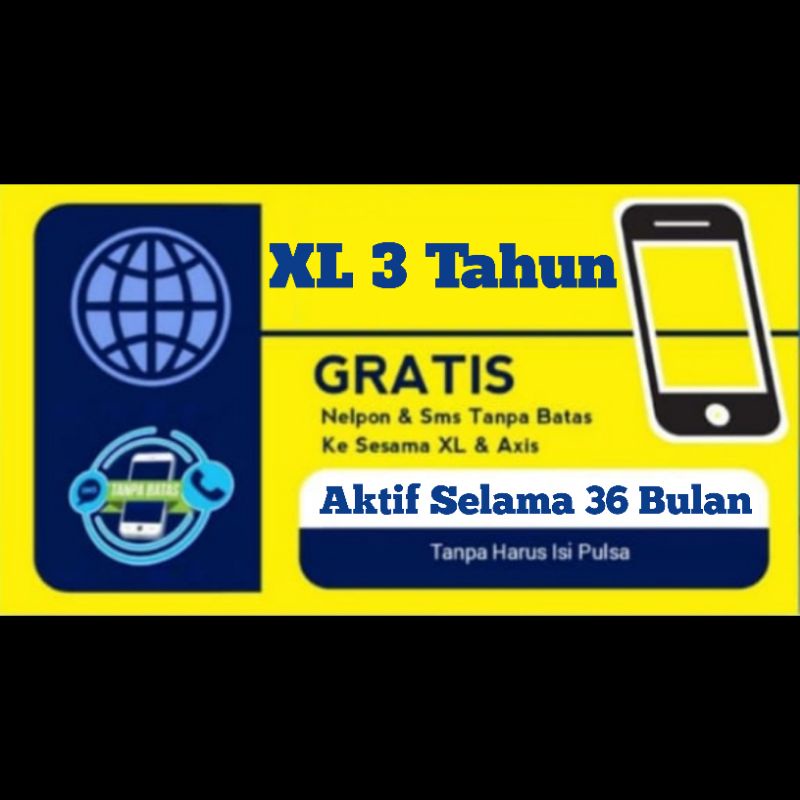 Promo Kartu Perdana XL Masa Aktif 3 Tahun Real 100%