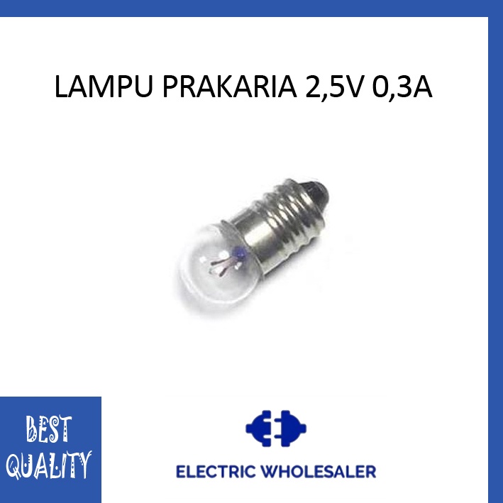 5 PCS LAMPU PRAKARIA 2,5V 0,3A