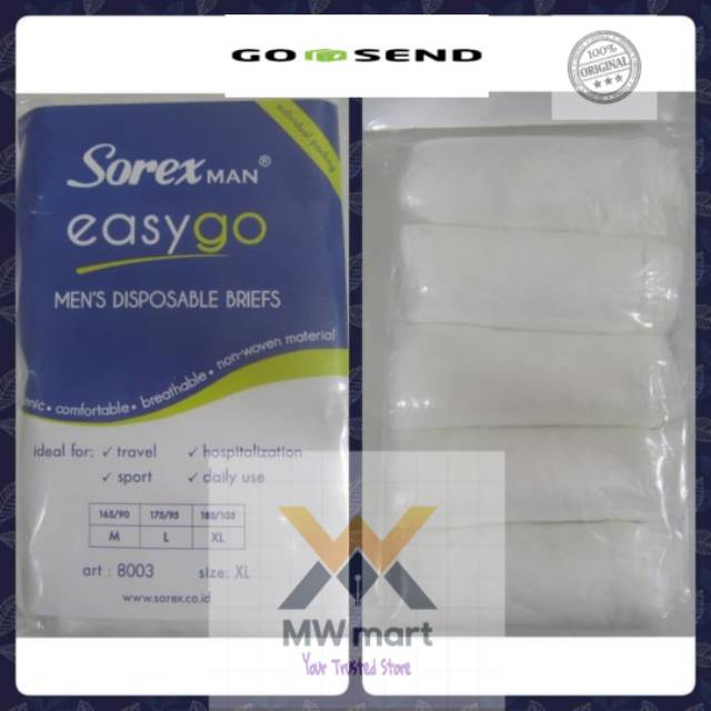 Celana dalam pria sekali pakai Sorex Easy Go 8003