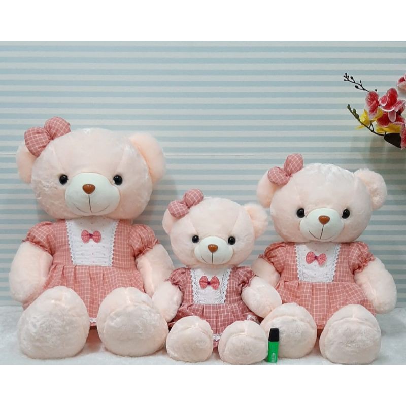 boneka teddy bear beruang dress