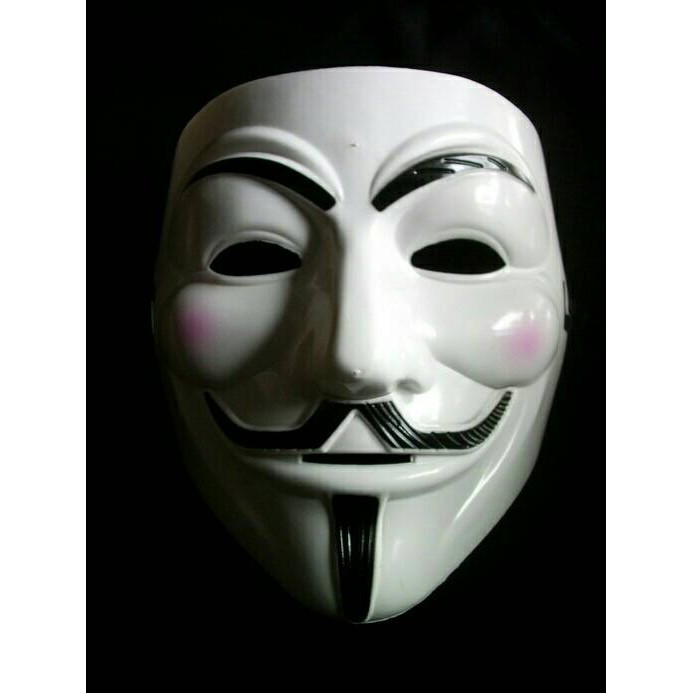 TOPENG ANONYMOUS HACKER PUTIH - ANONYMOUS - HACKER - TOPENG HACKER - V FOR VENDETTA