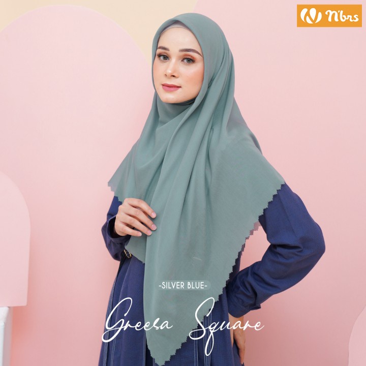 Jilbab Segi Empat Nibras GREESA SCARF 120 CM Jilbab Segi Empat Terbau Jilbab Nibras Terbaru