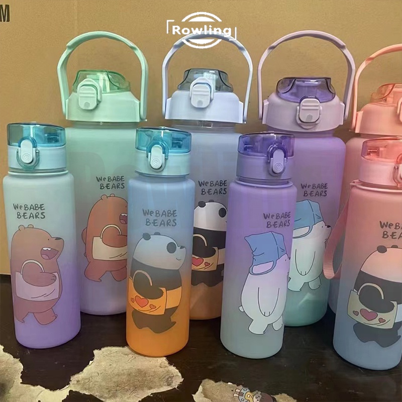 (Rowling) Botol Minum 800ml Dan 2 Liter Botol Minum Viral Bear Import