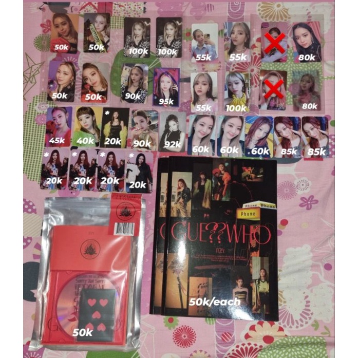 ITZY RYUJIN LIA CHAERYEONG PHOTOCARD ALBUM BENEFIT GUESS WHO MECIMA CRAZY IN LOVE CIL FANSIGN